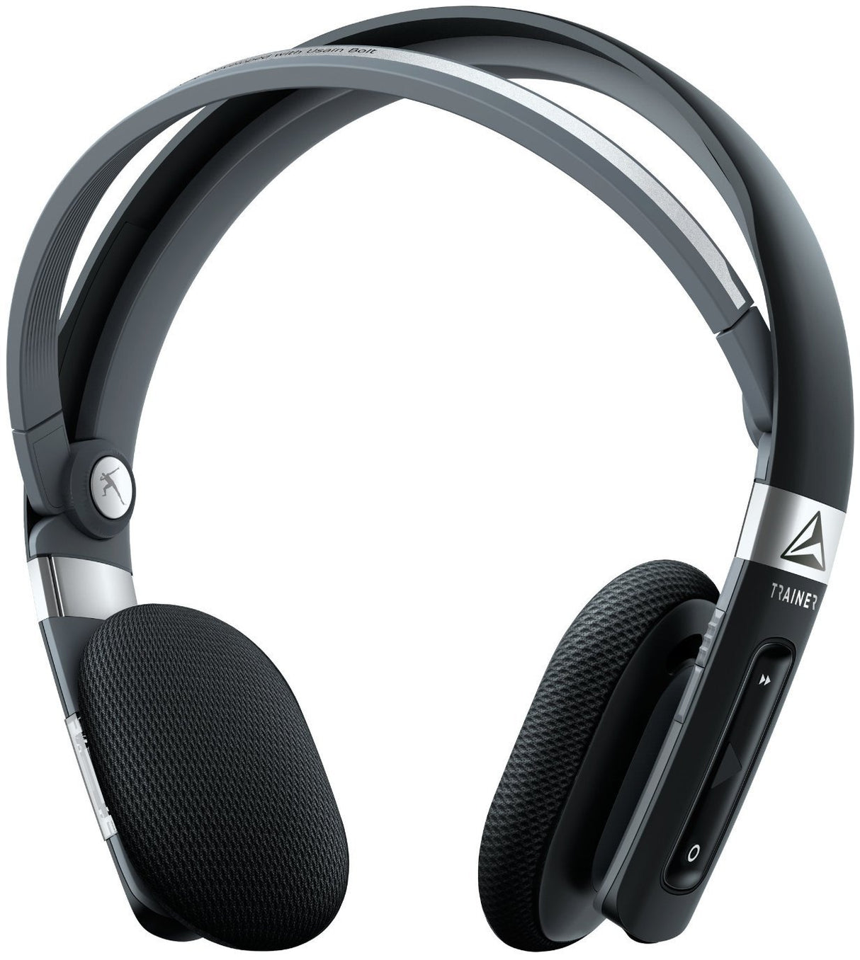 Trainer by Gibson TH100 - Auricular deportivo inalámbrico"On-Ear" diseño Usain Bolt (Banda Aeroflex, Bluetooth), color negro