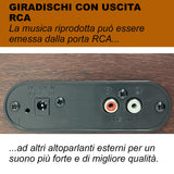 Trevi TT 1030 BT Tocadiscos con Mueble de Madera, conexión Audio inalámbrica Entrada/Salida, Reproductor de vinilos 33/45/78 RPM, Salida RCA, Altavoces incorporados