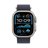 Apple Watch Ultra 2 GPS + Cellular Smartwatch, Reloj Deportivo con Caja de Titanio Natural Resistente de 49 mm y Correa Ocean Azul Marino. Monitor de entreno y Pantalla Retina Brillante