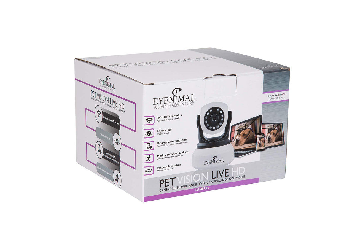 Num'axes Eyenimal Pet Vision Live HD Cámara de Vigilancia de Perros
