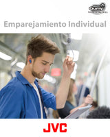 JVC Auriculares Inalámbricos Bluetooth Deportivos | Control Táctil | 3 Modos de Sonido | 24h de Batería | Bluetooth 5.3 | Almohadillas 4 Tallas XL a S | Resistente a Salpicaduras | Negro - HA-Z77T