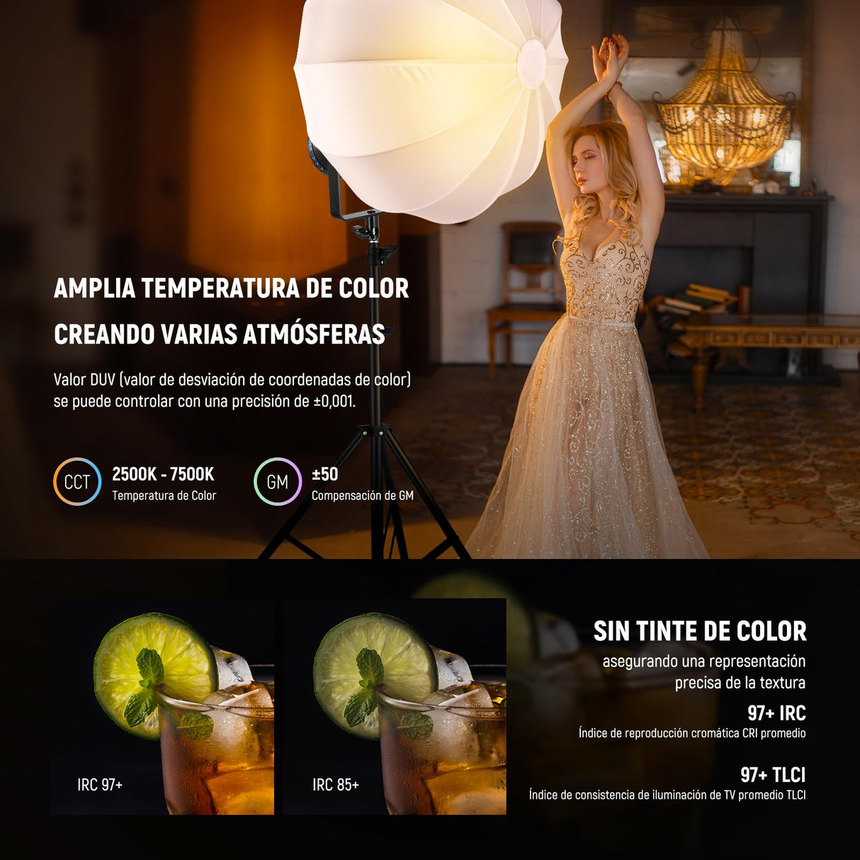 NEEWER Luz Vídeo LED 300W con Reflector, Montaje Bowens, 155000Lux/1m 5600K COB Iluminación Continua CRI97+/TLCI97+ Foco Estudio Regulable, App/2,4G/Control Integrado para Grabación Películas, CB300C