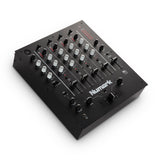 Numark M6 USB Mesa de Mezclas DJ de 4 Canales, Interfaz de Audio Integrada, EQ de 3 Bandas, Entrada Micro y Crossfader Reemplazable con Control de Curva