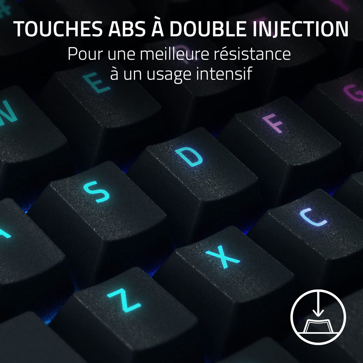 Razer BlackWidow V4 Pro (Switches Amarillo) - Teclado Gamer Mecánico (Interruptores Mecánicos Silenciosos, Rueda de 8 Teclas Macro Dedicadas, Reposamanos de Imitación, RGB Chroma) Teclado FR | Negro