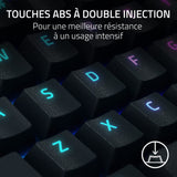 Razer BlackWidow V4 Pro (Switches Amarillo) - Teclado Gamer Mecánico (Interruptores Mecánicos Silenciosos, Rueda de 8 Teclas Macro Dedicadas, Reposamanos de Imitación, RGB Chroma) Teclado FR | Negro
