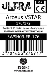 Arceus VSTAR (Arceus VASTRO) 176/172 Arcoíris Secreta - Ultraboost X Epée et Bouclier 9 - Stars Étincelantes - Box de 10 cartas Pokémon Francés