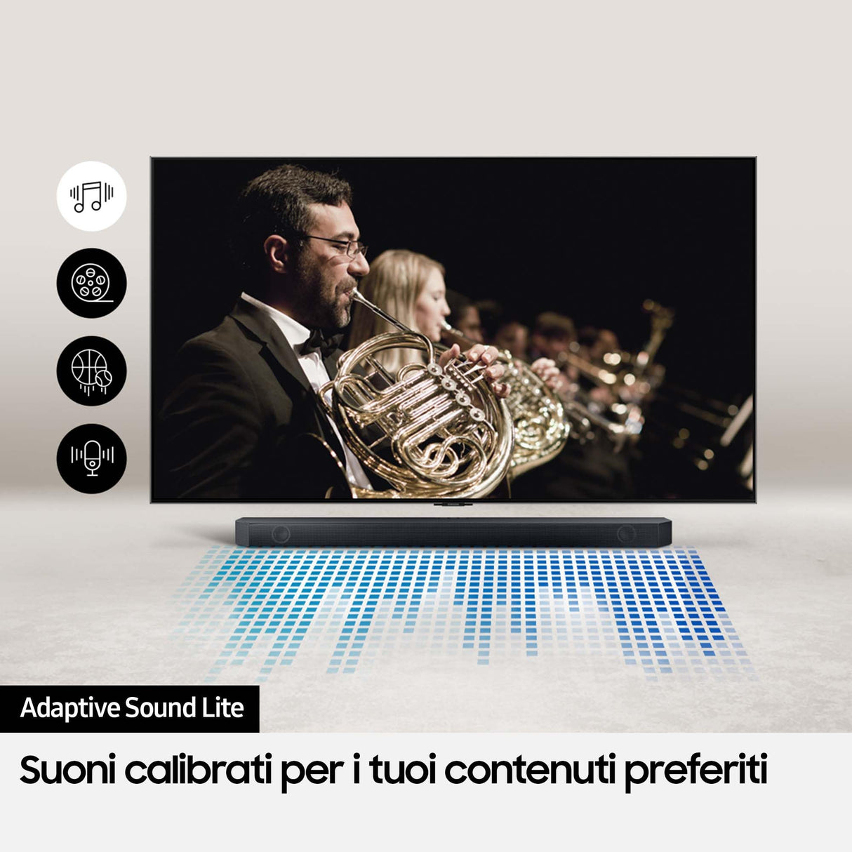 Samsung Barra de Sonido HW-C430/ZF Serie C, 3 Altavoces, subwoofer Incluido, Audio de 2.1 Canales, Adaptive Sound Lite, Negro 2023