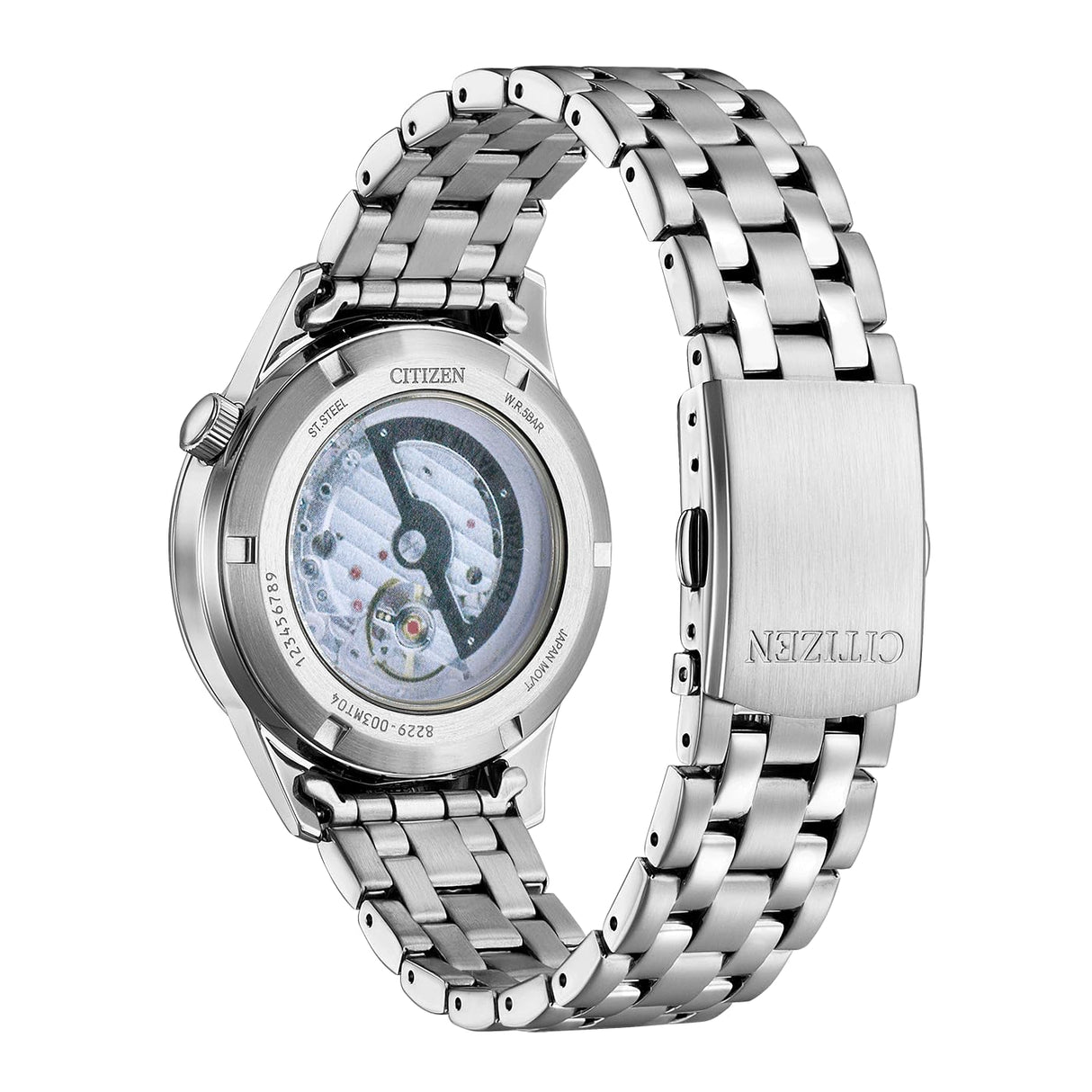 CITIZEN Reloj Analógico para Hombres de Automático con Correa en Acero Inoxidable NH9131-73A