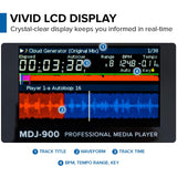Gemini Sound MDJ-900 Reproductor de medios USB profesional con pantalla grande de 8 pulgadas y rueda de jog sensible al tacto