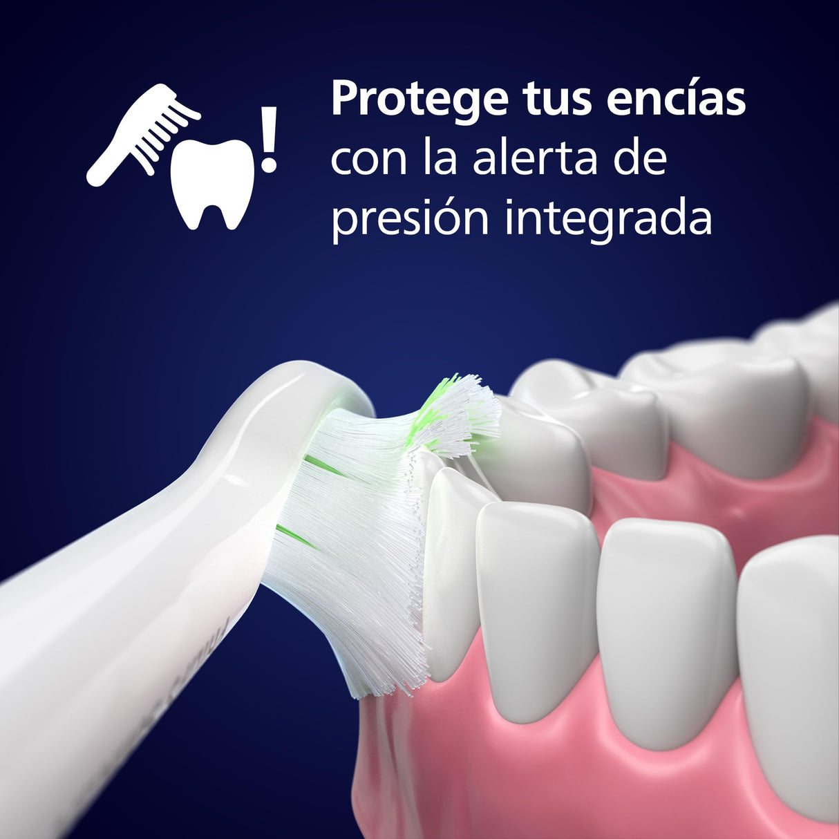 Philips Sonicare 5500 cepillo dental eléctrico, sónico con 1 nivel de intensidad, alerta de presión, EasyStart, SmarTimer y BrushPacer, blanco, modelo HX7110/01 [Nueva Tecnología]