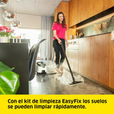 Kärcher Limpiadora de vapor SC 4 Deluxe Iron, presión de vapor: 4 bar, calentamiento: 3 min., superficie: 130 m², depósitos: 0,5 l + 1,3 l, kit suelos EasyFix, boquillas, plancha de vapor