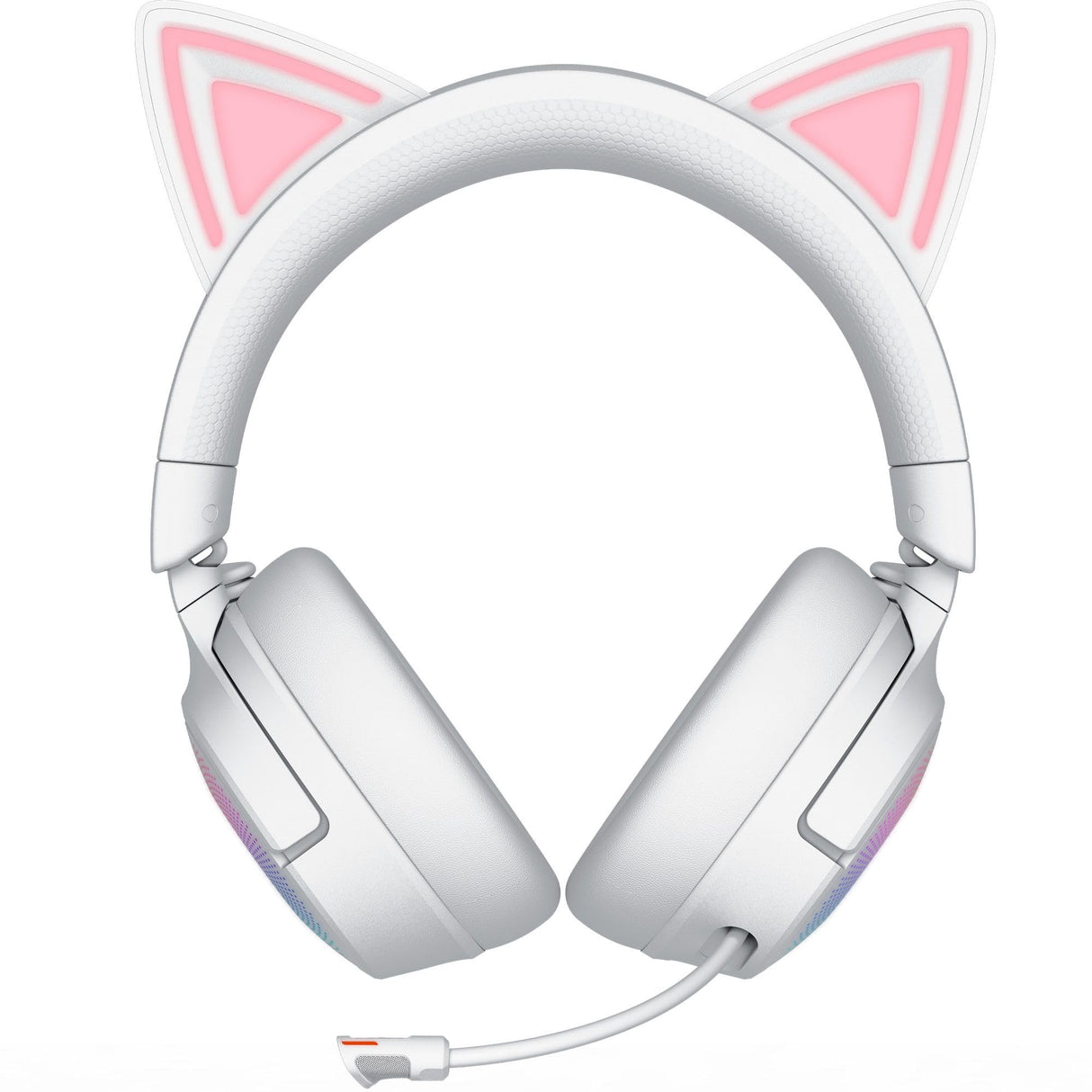 Razer Kraken Kitty V3 Pro - Auriculares inalámbricos RGB Kitty para Juegos - Orejas de Gato reactivas para Streaming - Diafragma 40mm - Hyperspeed Wireless y Bluetooth - THX Spatial Audio | Blanco