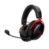 HyperX Cloud III S - Auriculares Gaming inalámbricos, Bluetooth, 2.4Ghz, PC, PS5, Xbox, Drivers 53 mm, DTS, micrófono 10mm, batería hasta 200h, Rojo-Negro