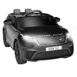 Coche eléctrico para niños, Land Rover con Licencia, 12 V, con Mando a Distancia, música, educación temprana, USB, TF, Mp3, Coche eléctrico para niños a Partir de 3 años (Negro)
