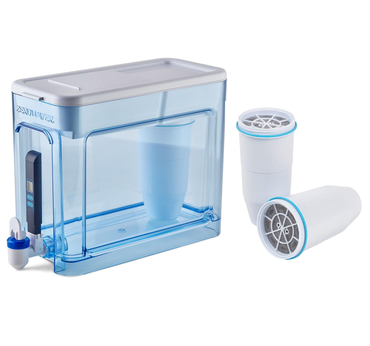 ZeroWater Dispensador de filtro de agua de 7,5 L con 3 filtros avanzados de 5 etapas, certificado IAPMO para reducir el plomo y PFOA/PFOS