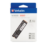 Verbatim Vi3000 NVMe M.2 - Unidad SSD Interna con 2 TB de Almacenamiento de Datos, Unidad de Estado sólido con Interfaz PCIe Gen 3, Color Negro