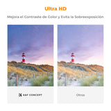 K&F CONCEPT Nano-X Pro 2 en 1 Filtro Polarizador Variable ND2-32 (1-5 Pasos) Ultradelgado con Marco de Cobre Vidrio óptico HD con 36 Capas Revestimiento Nano