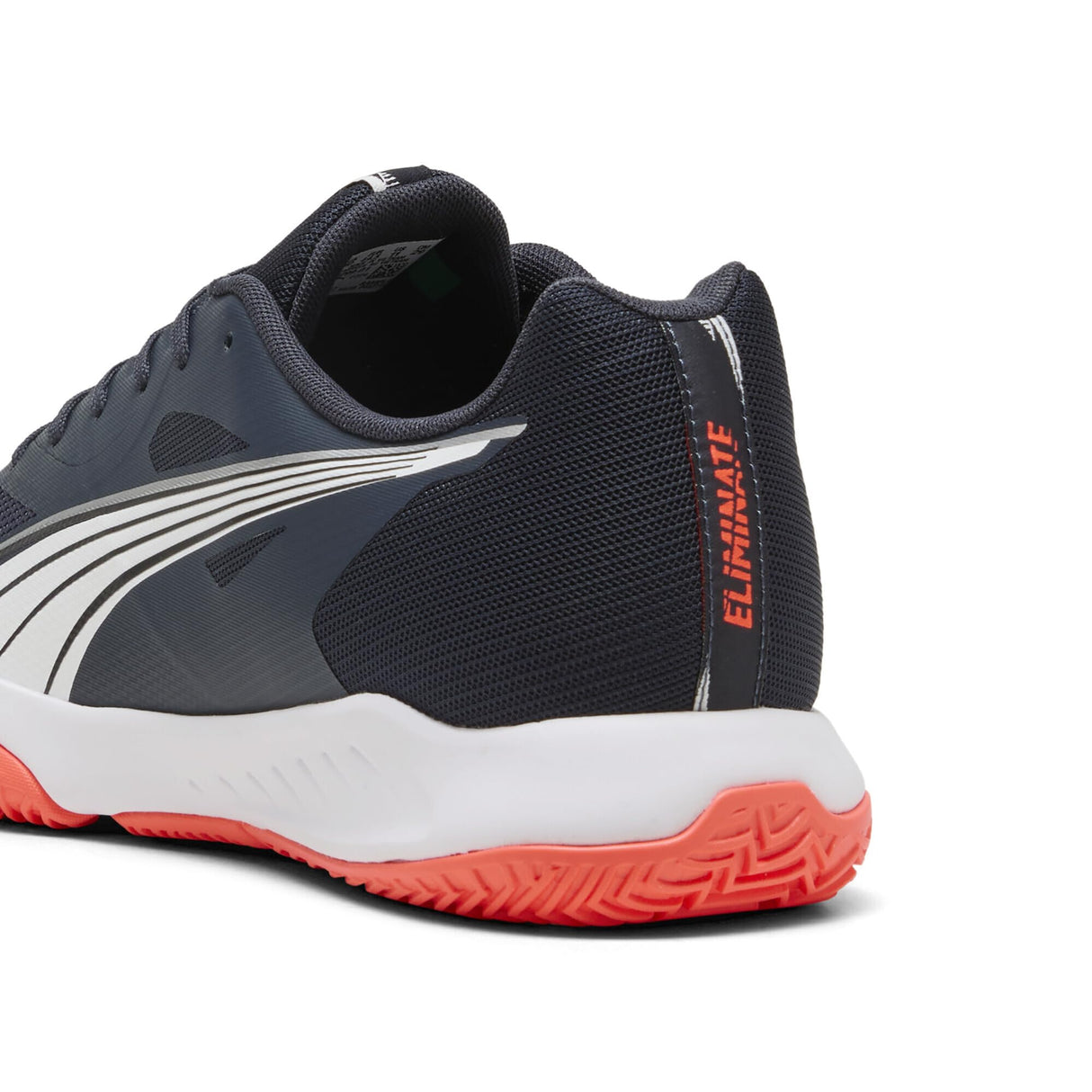 PUMA - Eliminate Turbo, Zapato de Tribunal Interior Unisexo, Parisian Night-PUMA White-Glowing Red,