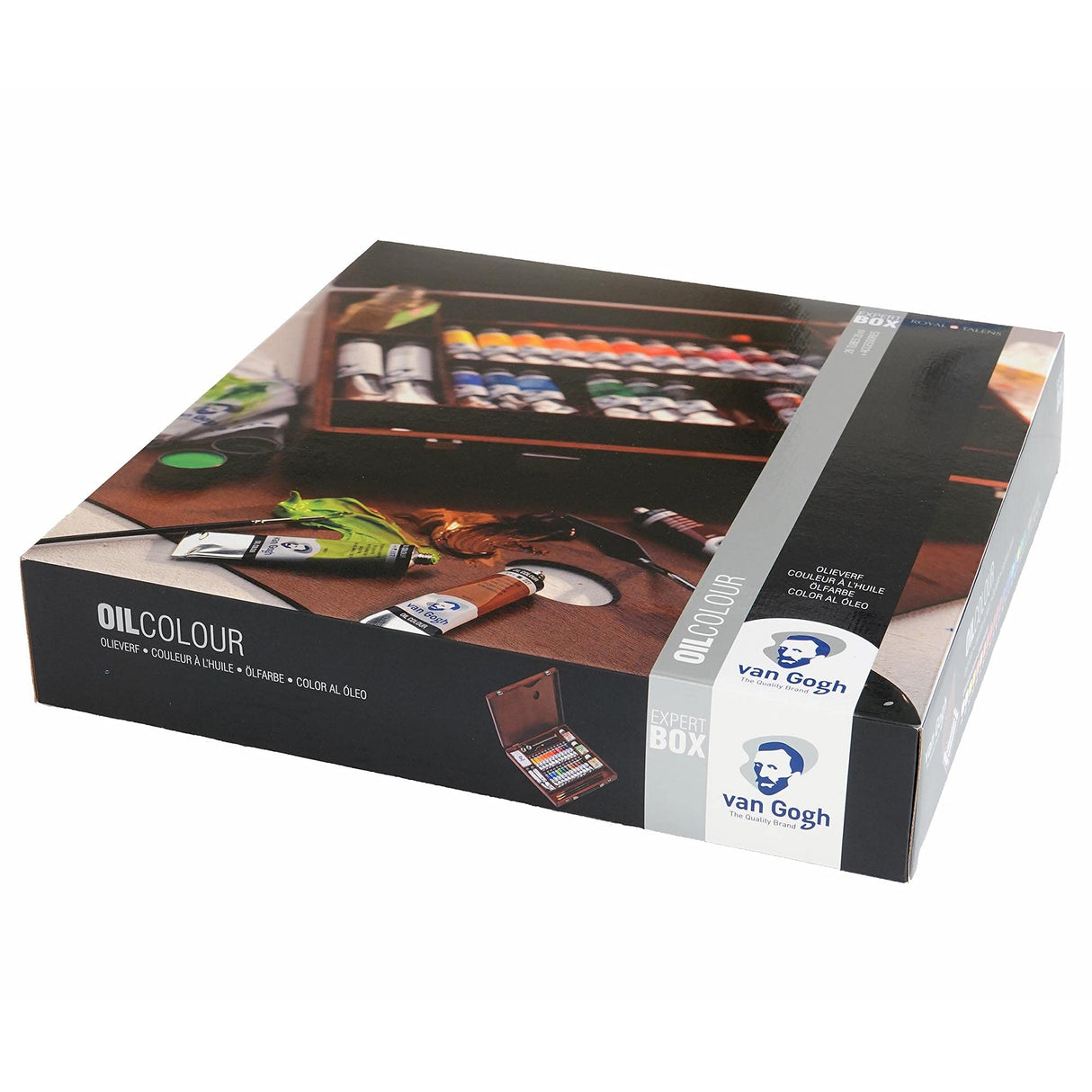 Van Gogh CAJA DE MADERA PINTURAS AL ÓLEO 24 TUBOS DE 20 ML + 2 TUBOS DE 60 ML + AUXILIARES + ACCESORIOS