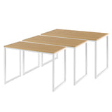 Zinus Jennifer Mesa de escritorio 160x61x74 cm - Mesa de estudio moderna de metal y madera - Mesa de ordenador - Marrón y blanco