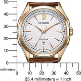 Citizen Reloj Analógico para Hombres de Cuarzo japonés con Correa en Cuero AW1753-10A