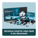 Franzis- Porsche Taycan Calendario de Adviento, Color Azul Frozen, Multicolor, Small (67203)