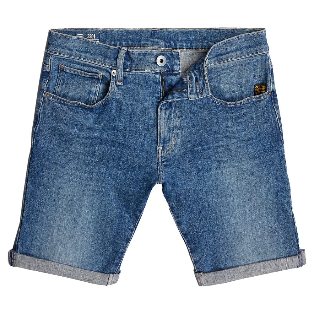 G-STAR 3301 Slim Denim Shorts Pantalones Cortos, Azul (Faded Summer Sky D10481-d634-h096), 33 Hombre