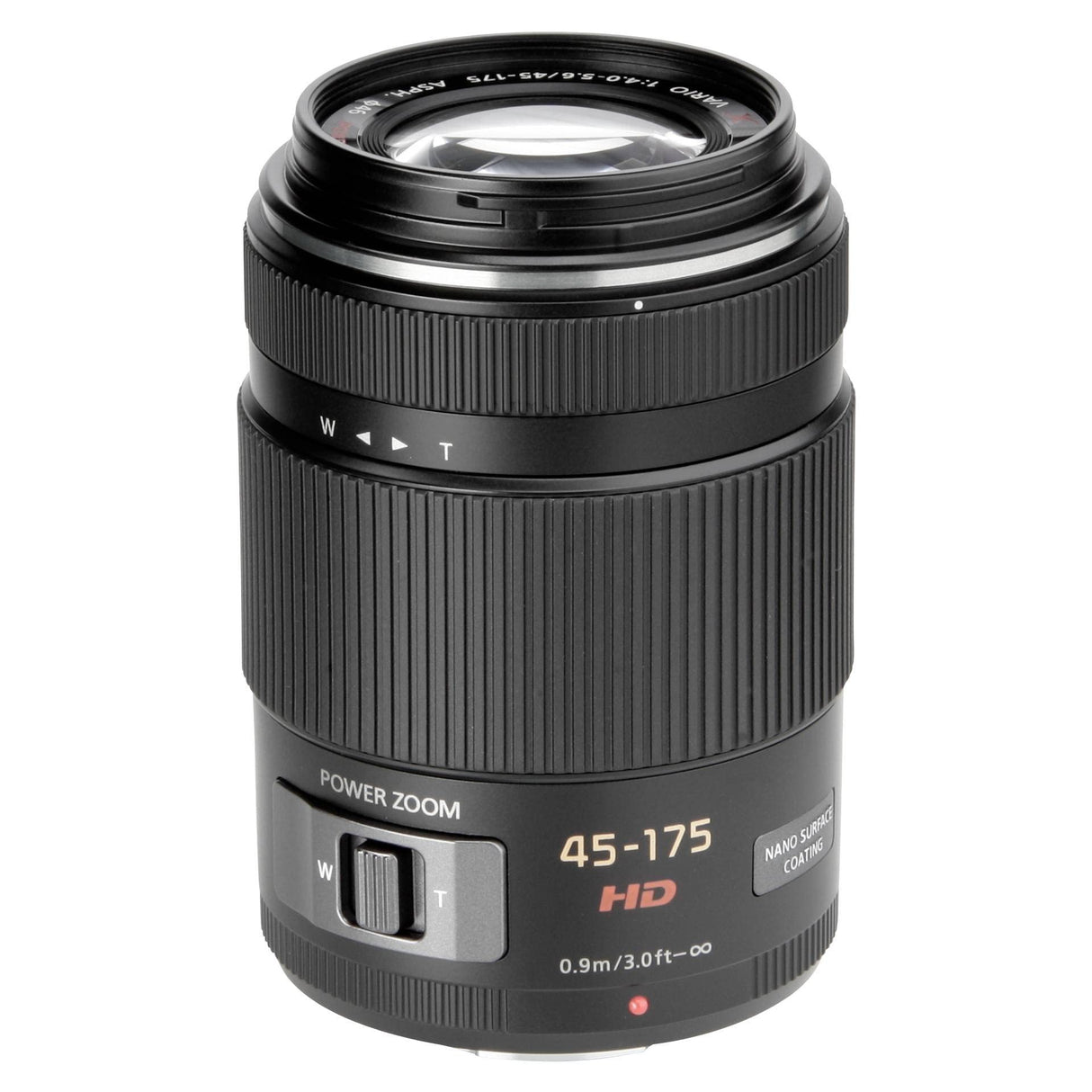 Panasonic LUMIX H-PS45175 - Objetivo Servo Zoom para cámaras de montura M4/3 (Focal 45-175 mm, F4-F5.6, tamaño filtro 46 mm, lentes asféricas, POWER O.I.S), negro