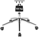 SONGMICS Silla giratoria de oficina, Silla de escritorio de malla Altura ajustable, Negro OBN83B