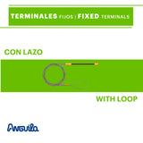 Anguila Max 7.3300.012 Guía pasacables Especial Tubos Poliéster Trenzada Monofilamento 3mm 12 Metros y terminales Fijos con Lazo, Verde