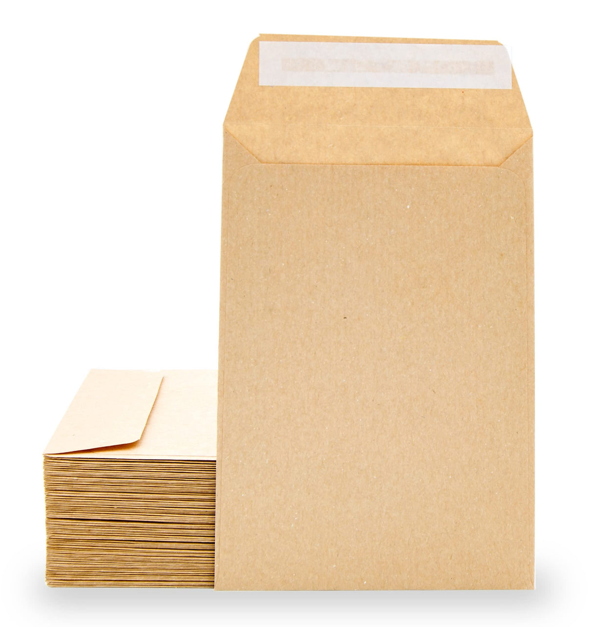 Sobres de Papel Kraft, Sobres Pequeños Tira de Silicona para Invitaciones o Bolsitas de Regalo de invitados de Boda. Medida 100x145mm. Sobres para joyas o semillas · m-office (1000 uds)