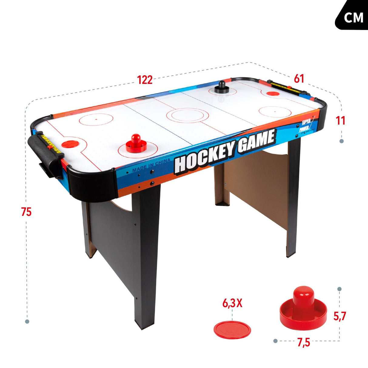 ColorBaby 85330 - Mesa Air Hockey, 122 x 61 x 75 cm