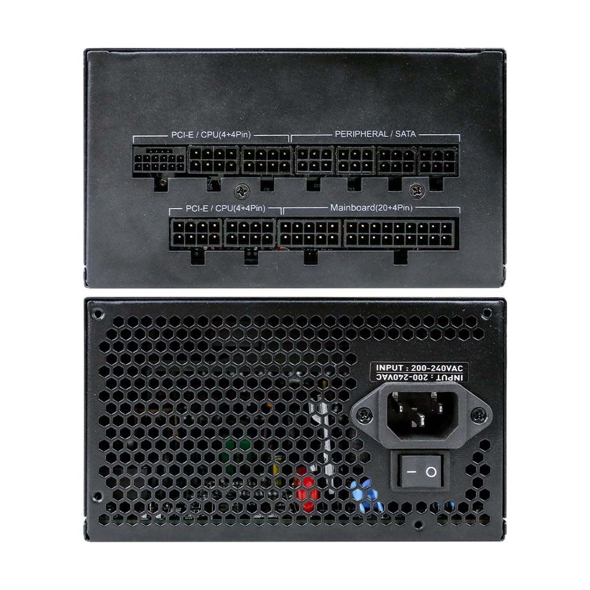 Deep Gaming Energy-V Fuente de Alimentación 850W 80 Plus Gold, Conector PCIe 5.0 600W, Full Modular, ATX3.0, Cables Planos, Ventilador Silencioso de 120mm. Color Negro