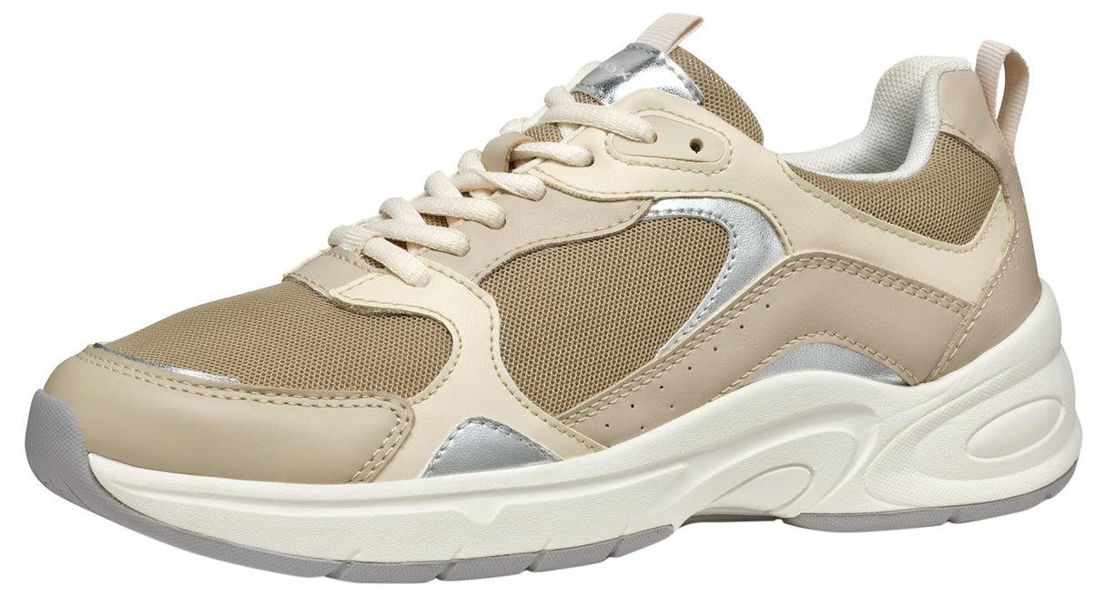 Geox D ZARVIA A, Zapatillas Mujer, Lt Taupe/Papyrus, 37 EU