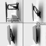 Maclean Soporte de Pared Eléctrico para TV de 37-70" | Altura Ajustable con Mando a Distancia | para Montaje sobre la Chimenea | Máx. VESA 600x400 | hasta 35 kg | MC-891