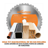 Evolution - Sierra tronzadora multimaterial Rage 4, corta madera, metal y plástico,