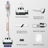 LEVOIT Aspiradora sin Cable, 4 en 1 Aspirador Escoba con Tecnología Antienredos, 3 Modos y hasta 50Min, 99,9% de Filtración, Ligero y Luz LED, Potente para Pelo de Mascotas, Polvo, Suelos Duros