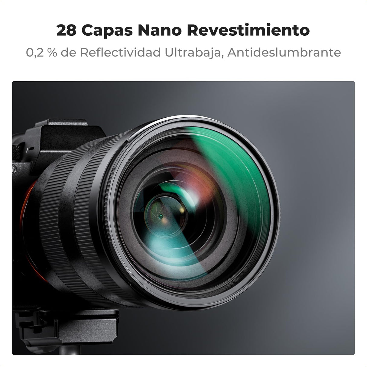 K&F CONCEPT Nano-Xcel 2 Pack 49MM Filtros Black-Mist 1/8+ Filtro Difusión 1/4 con 28 Capas de Revestimiento Nano de Vidrio Óptico para Suavizador de Retrato Imagen y Vídeo