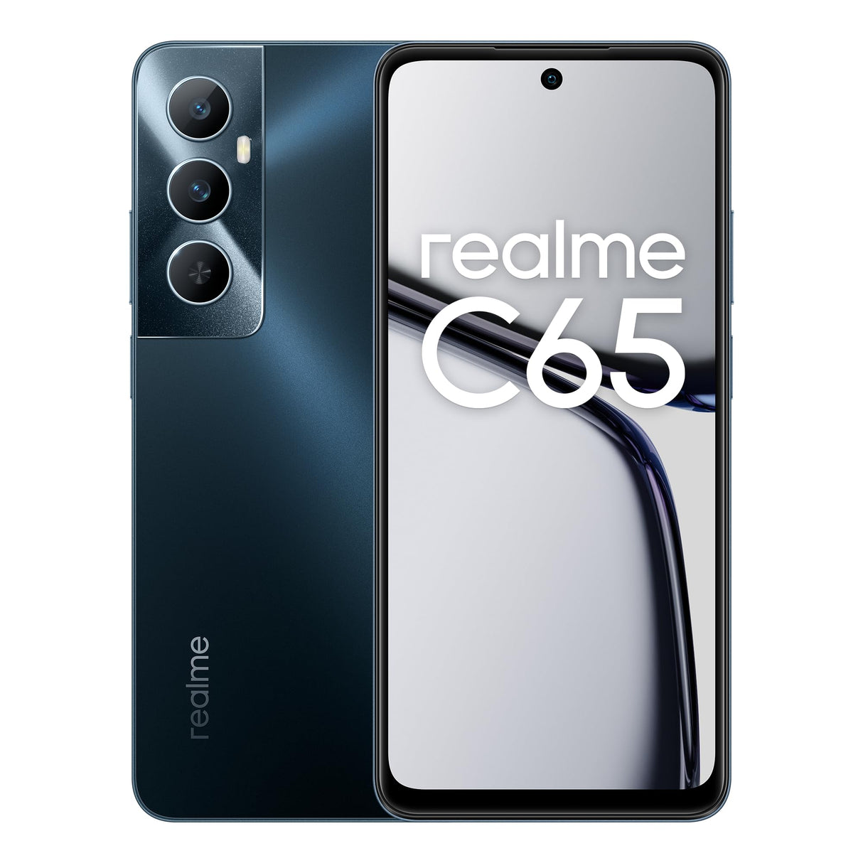 realme C65 Teléfono Móvil 8GB+256GB, Pantalla de 6,67”90Hz, Gran batería de 5000 mAh, Helio G85, Cámara de 50 MP con IA, Starlight Black