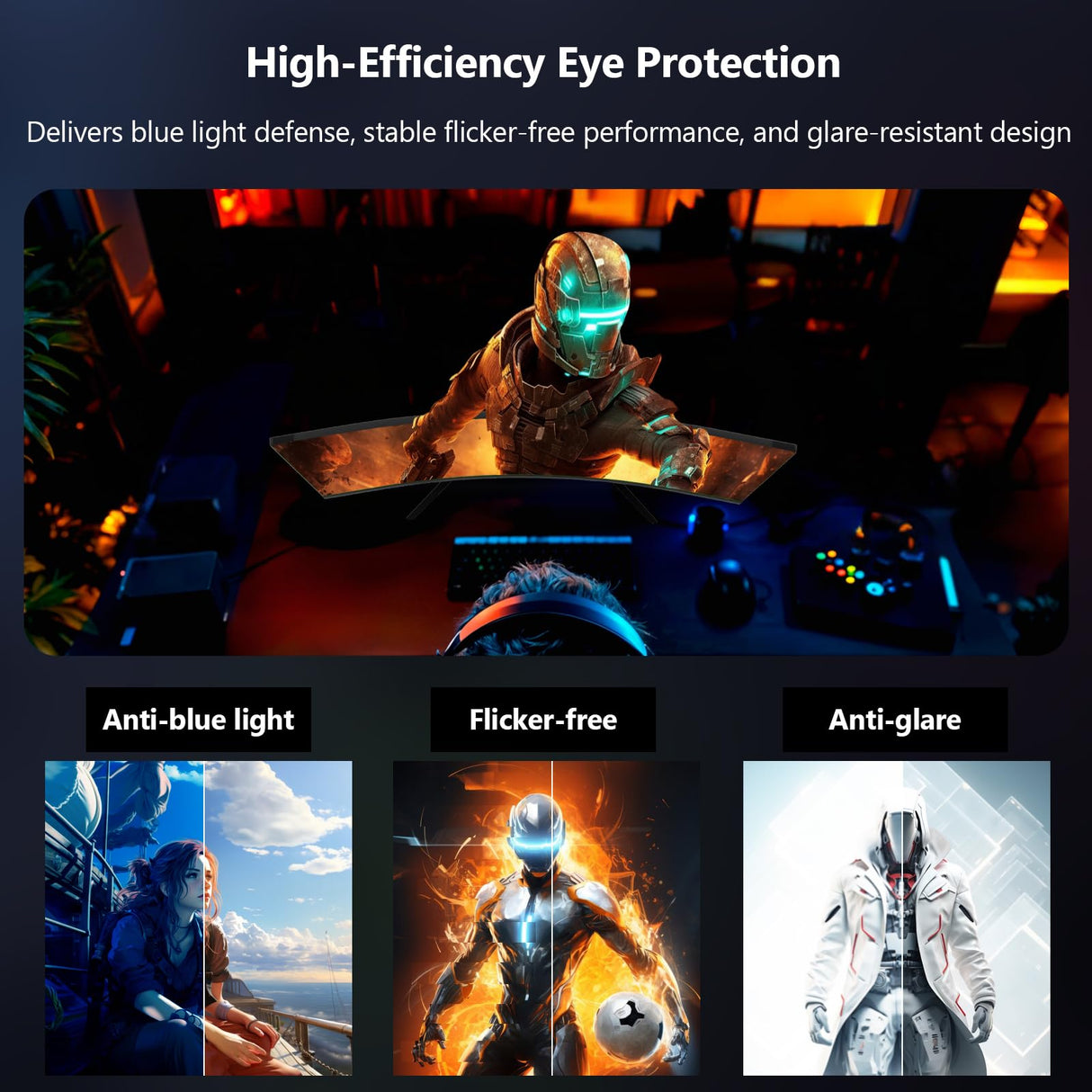 Z-Edge Monitor Gaming Curvo 27'' 200 Hz, 1ms, FreeSync, Pantalla FHD 1080P con DP Cable, 350 CD/m², 1500R VA Sin Marco, HDMI2.1 & DP1.4, VESA, sRGB 99%, 178° ángulo de visión, Inclinación Ajustable