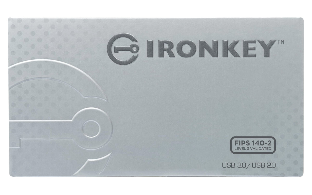 Kingston IronKey S1000 Unidad Flash USB cifrada 128GB Criptochip incorporado y homologación FIPS 140-2 de Nivel 3 - IKS1000B/128GB