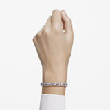 Swarovski Pulsera Millenia, Talla cuadrada, Pequeña, Blanca, Baño de rodio