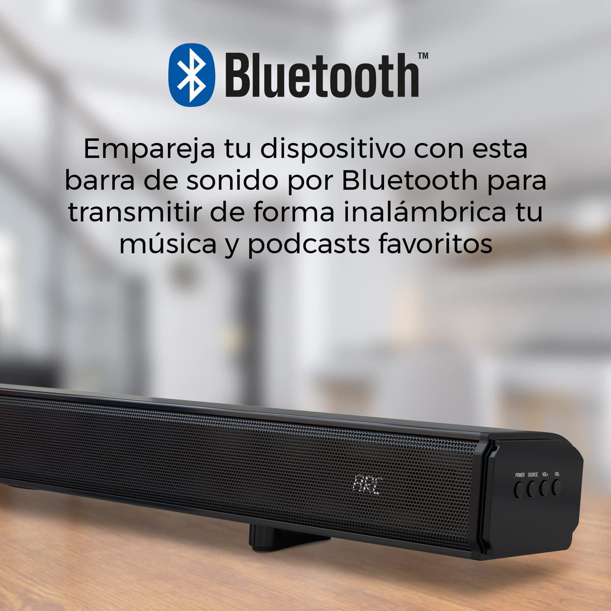 Cello YWS23-DE TV Soundbar, 2x15W y 50W (Total 80W), Altavoz de 2.1 Canales, Bluetooth, AC/DC, HDMI, USB Óptico