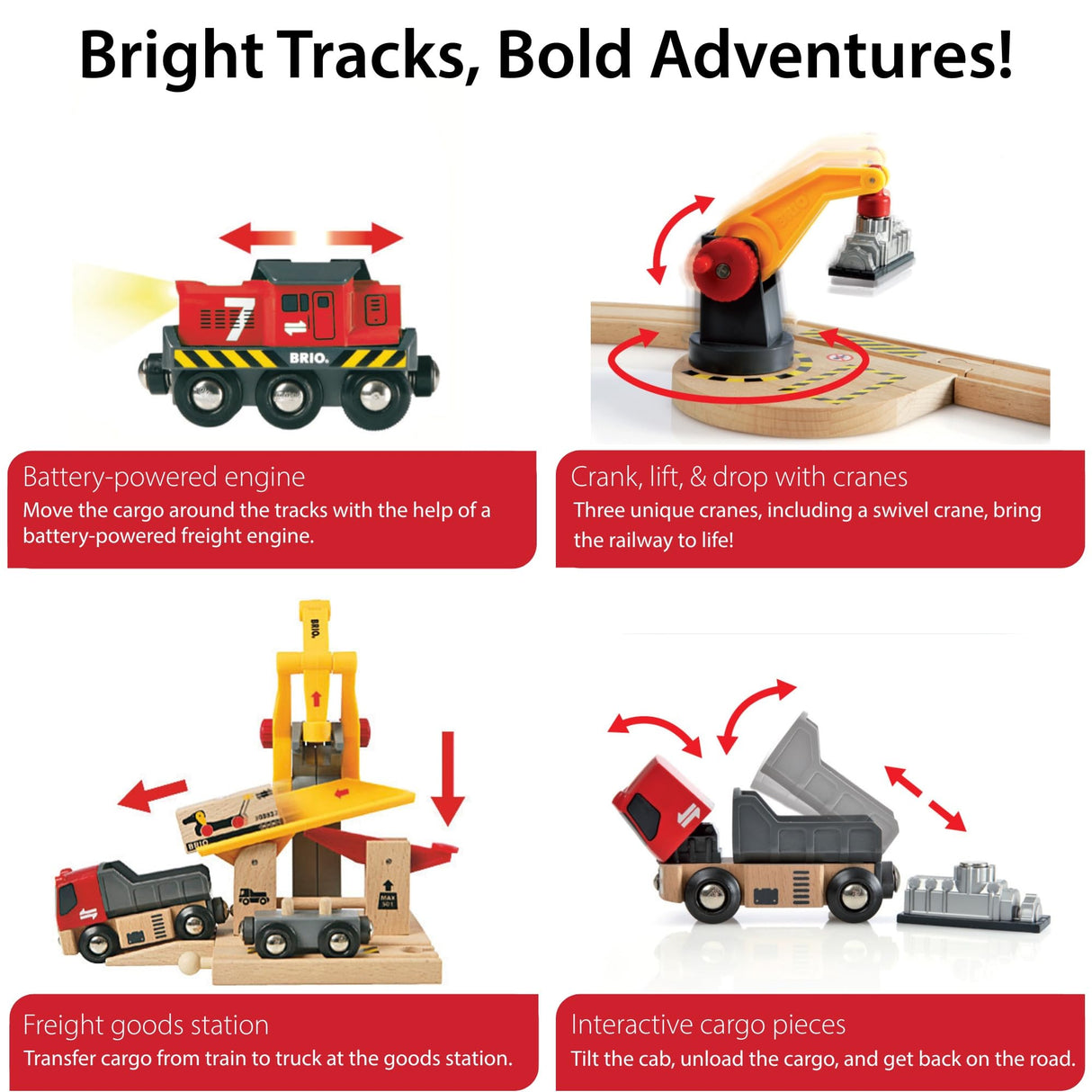 BRIO - Set Deluxe de Ferrocarril y Transporte de Carga, Ferrocarriles, Set de Construcción, Tren Juguete, Juguetes Niños 3 Años o más, Juegos Educativos 3 Años