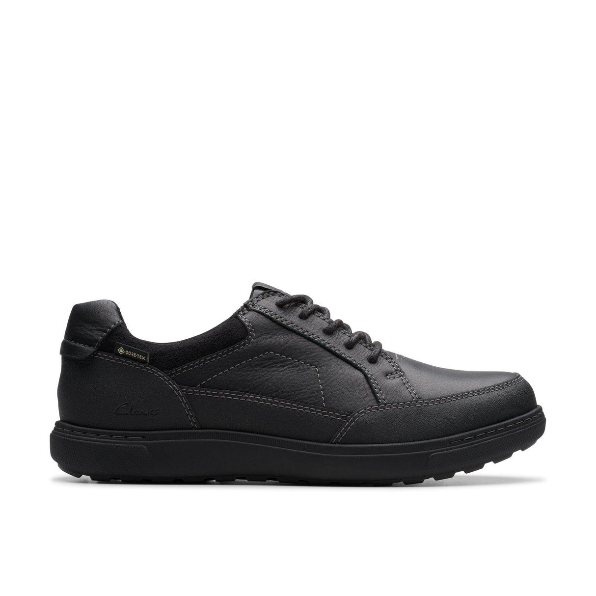 Clarks Mapstone LoGTX, Hombre, Black Leather, 42.5 EU