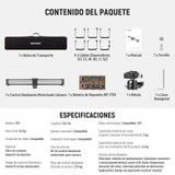 NEEWER 47,2"/120cm Deslizador Motorizado Cámara, App Control Inalámbrico DSLR Deslizador Riel Fibra Carbono con 4400mAh Batería F750 (Cargador No Incluido), Modo Video, Lapso Tiempo Foto, ER1