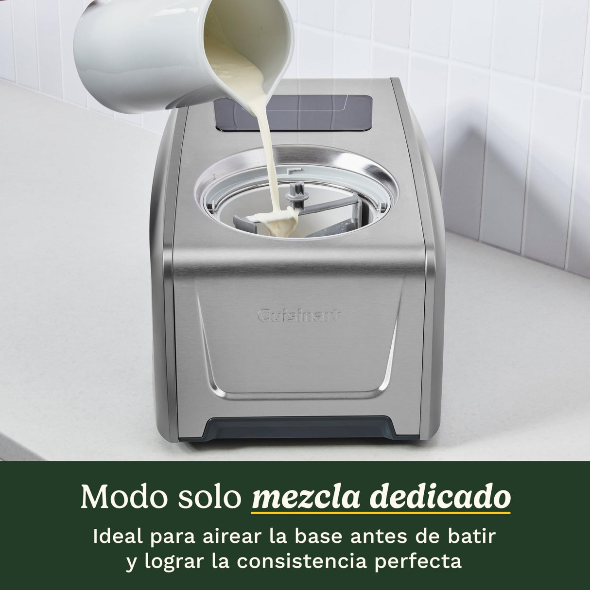 Cuisinart FreezeEase Pro – Heladera con compresor, 4 ajustes, 14 funciones, lista en 40 min, 1,5L, 2 palas, sin precongelación, mezcla, frío 90 min