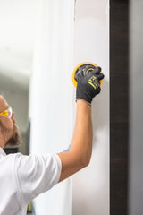Mirka DEROS II 650 Lijadora electrica excéntrica con aspiración central y cierre adhesivo para papel de lija Ø 150 mm/Órbita 5.0mm Lijadora orbital para lijado sin polvo de madera, yeso y metal