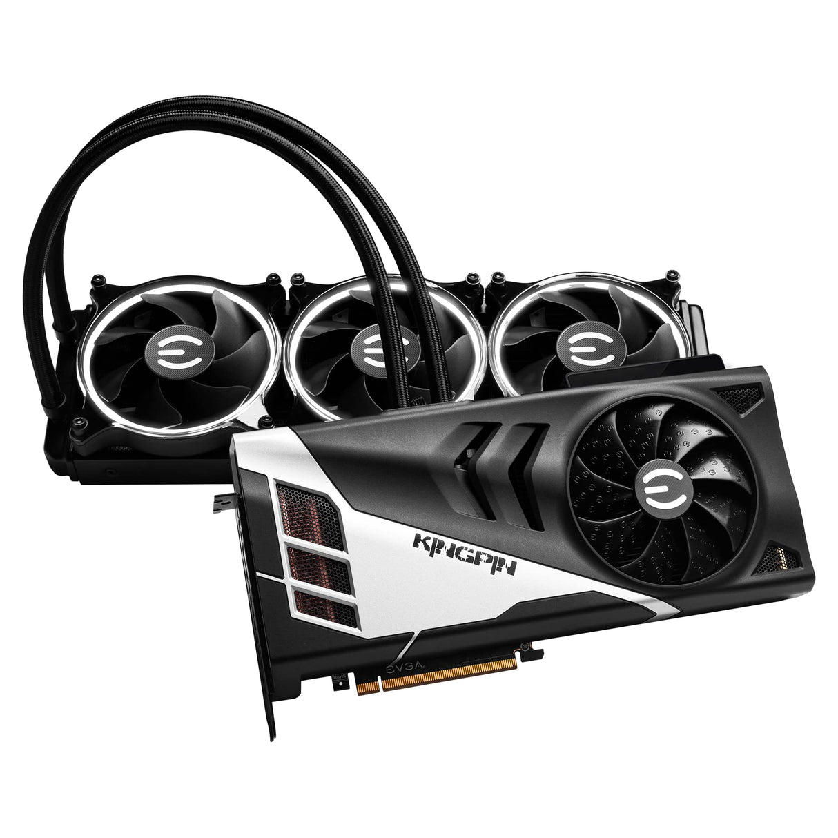 EVGA GeForce RTX 3090 Ti K|NGP|N HYBRID GAMING, 24G-P5-4998-KR, 24GB GDDR6X, iCX3, HYBRID Cooler, OLED Display, Backplate, Free eLeash, ARGB