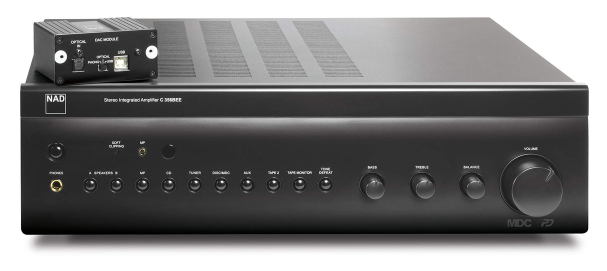 NAD C356BEE DAC 2.0 audiophiler estéreo Amplificador con DAC Integrado 2 Módulo Grafito